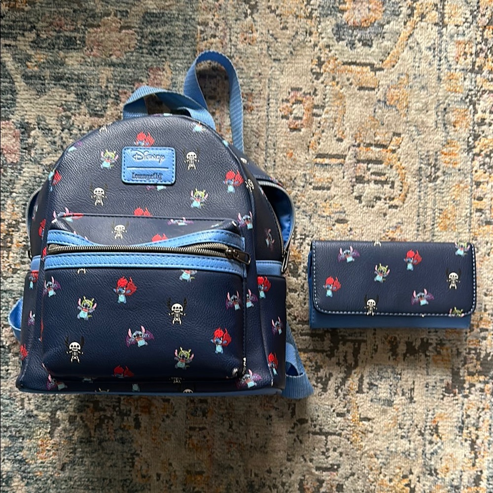 Loungefly Blue Halloween Pattern Bag